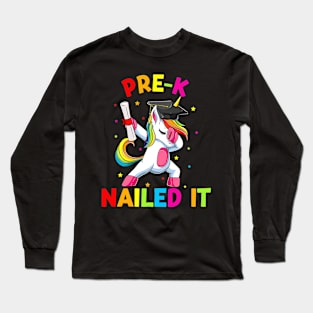 Pre-K Graduation Dabbing Unicorn Long Sleeve T-Shirt